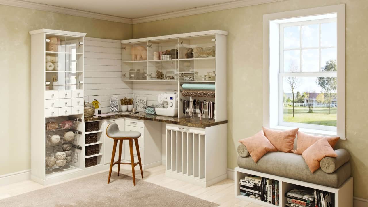 A hobby room by Closets by Design.