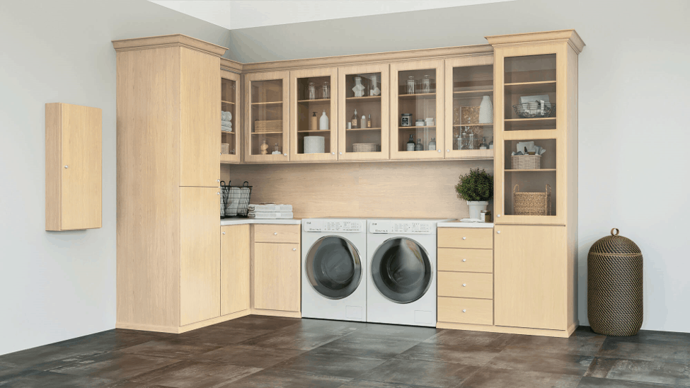 A custom laundry room from Closets by Design.